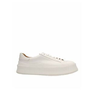 Jil Sander White Calfskin Platform Men's Sneakers